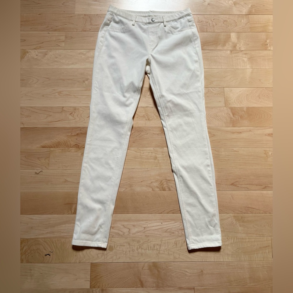 UNIQLO White Cotton Blend Jeans